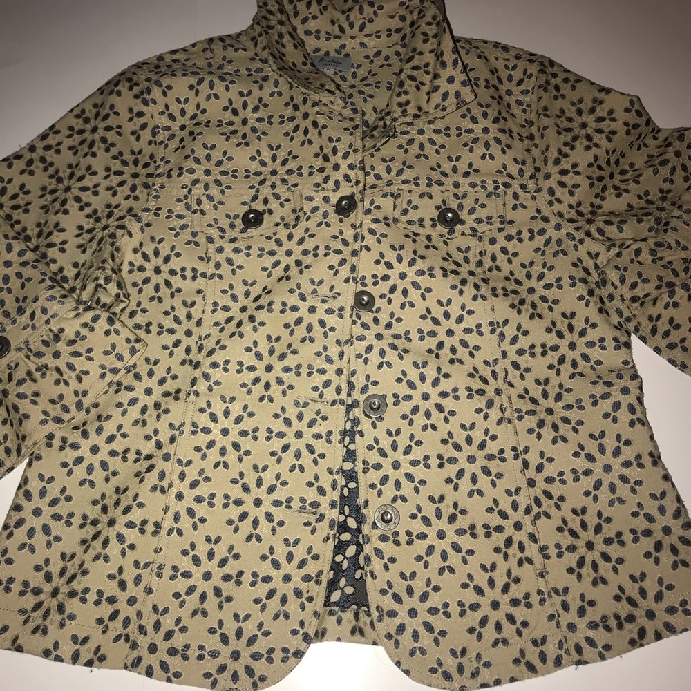 Analogy Beige with Black Pattern Jacket